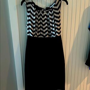 Black and White Chevron Dress
